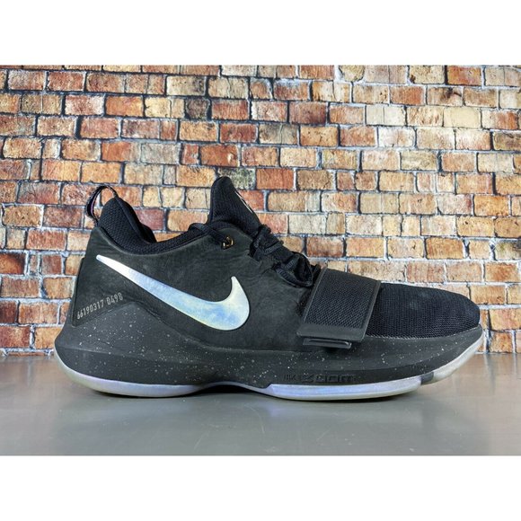 NIKE PAUL GEORGE PG 1 TS PROTOTYPE PRE-HEAT SHINING BLACK NASA 911082-099 16 - Picture 1 of 10